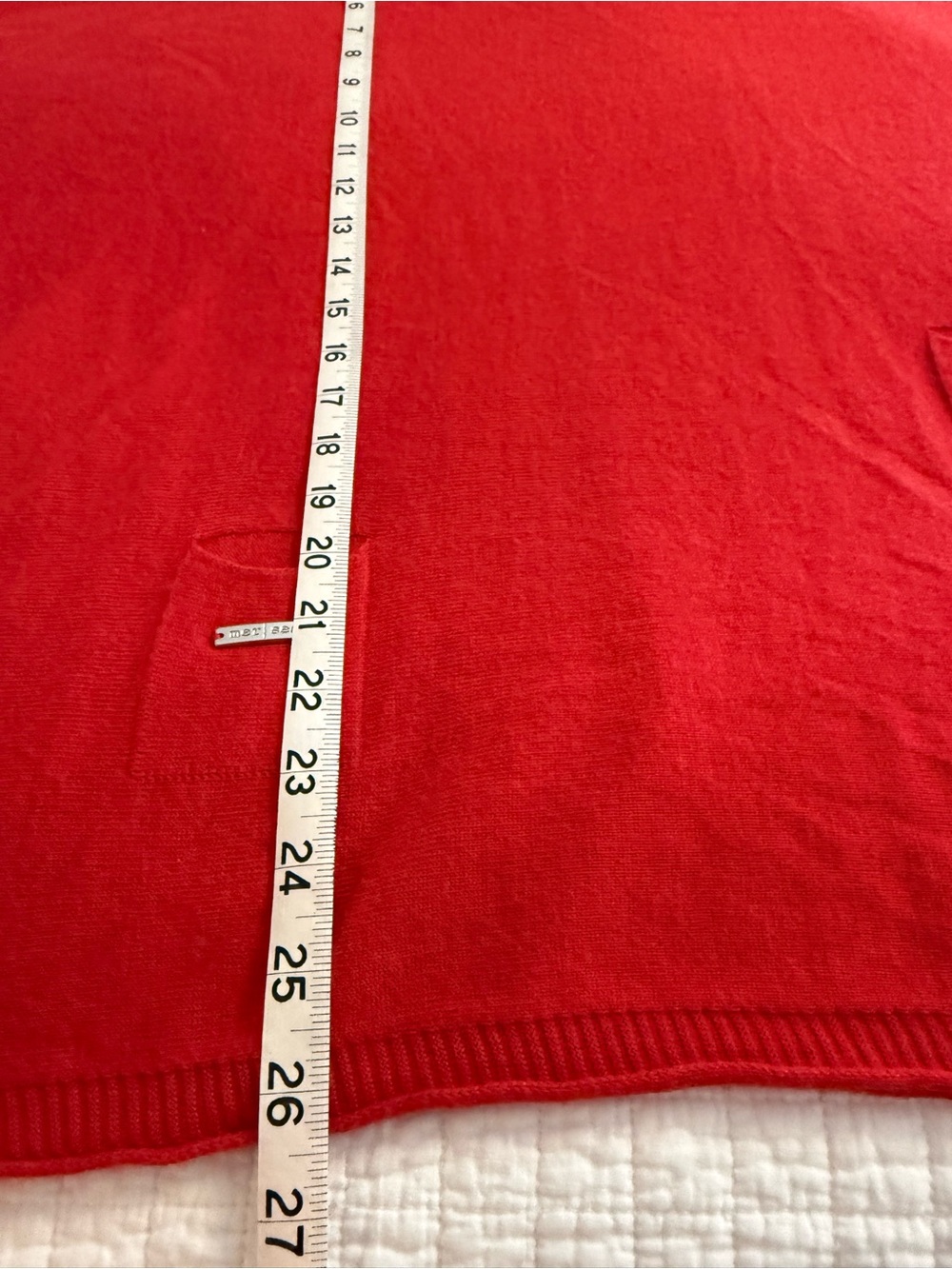 Women’s Red Mersea Catalina Sweater with Front Pocket Detail One Size - Picture 8 of 8